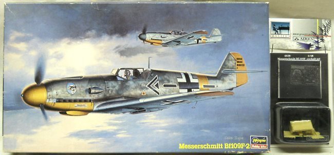 Hasegawa 1/48 Messerschmitt Bf-109 F-2 With Aires 4028 Bg-109F  - Kdr JG51 Werner Molders Autumn 1941 / and Molders July 1941, J10 plastic model kit